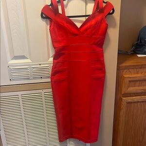Elegant Red bodycon dress